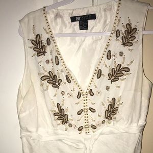Beaded women’s Linen blouse